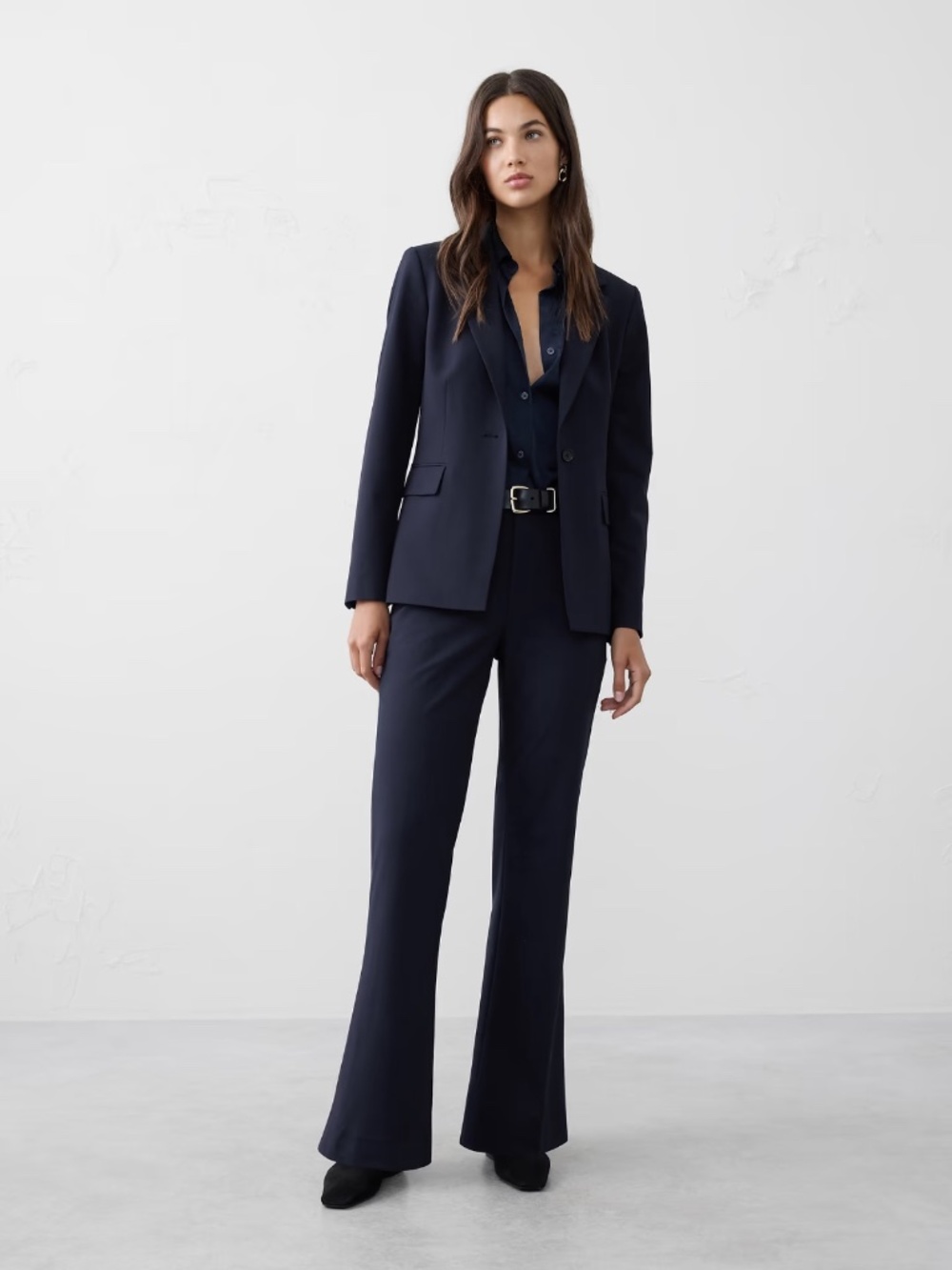 NWT Banana Republic Preppy Bootcut High-Rise Sculpted Trouser // Navy